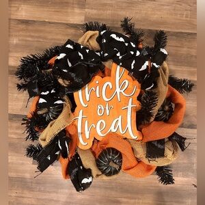 Halloween Decor “Trick or Treat” Wreath